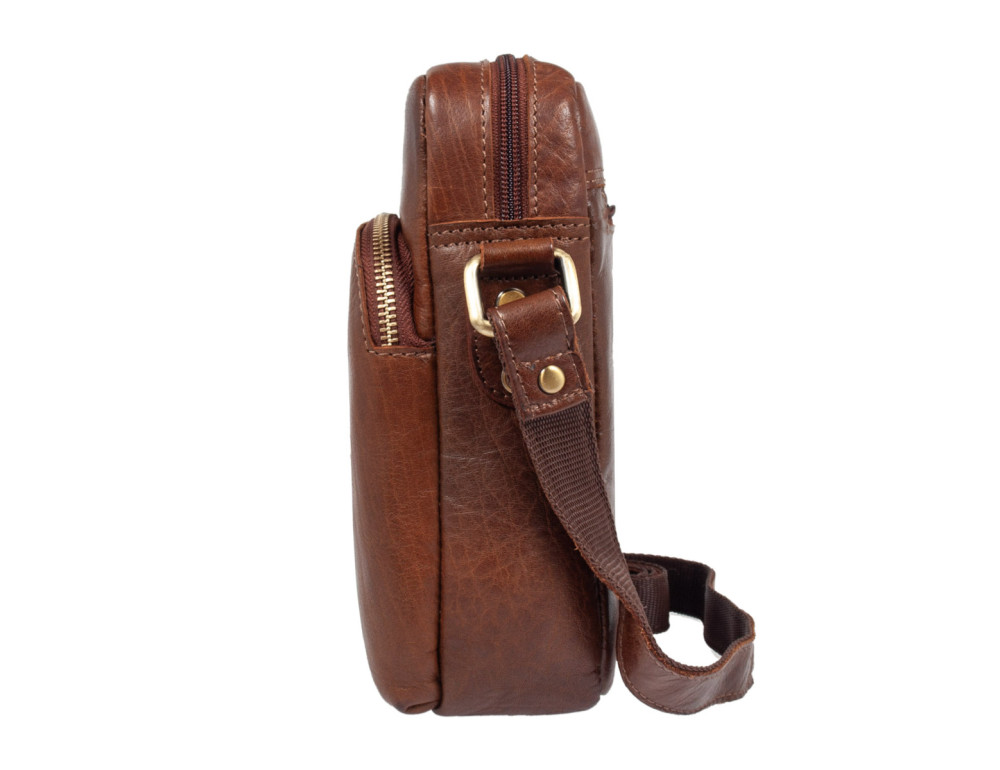 Коричнева шкіряна сумка через плече Ashwood T79 Chestnut - Фотографія № 5