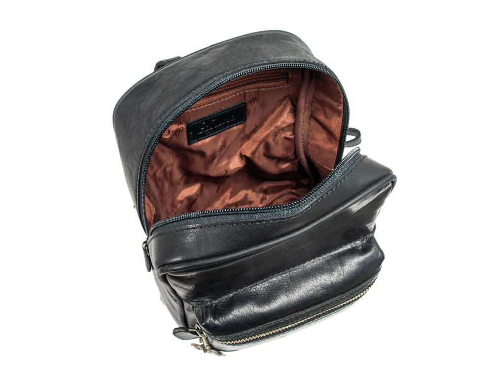 Женский кожаный мини-рюкзак Ashwood T87 Black - Фото № 9