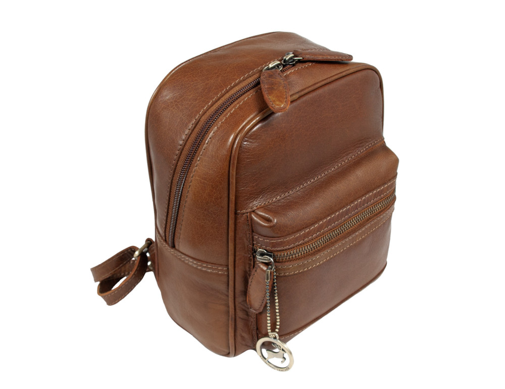 Женский мини-рюкзак из натуральной кожи Ashwood T87 HONEY - Фотографія № 2