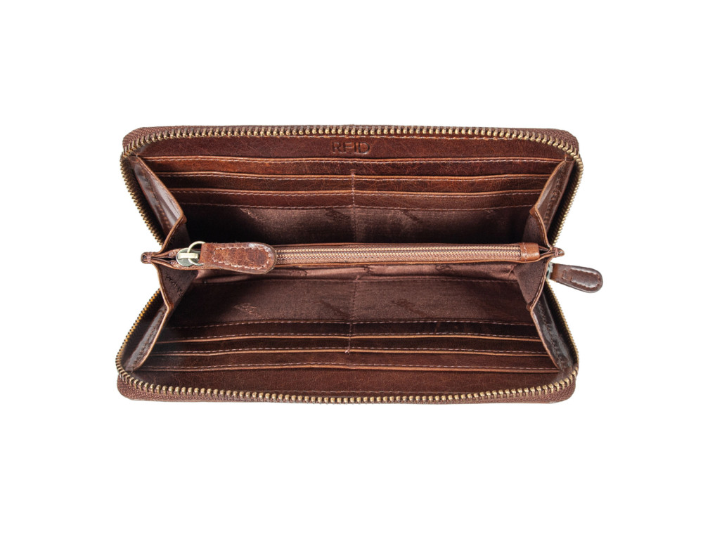 Женский кошелёк коричневого цвета Ashwood T90 Chestnut - Фото № 4