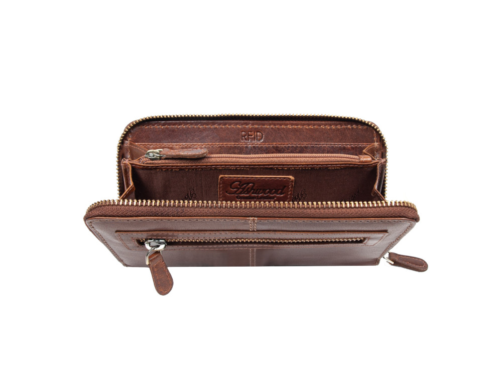 Женский кошелёк коричневого цвета Ashwood T90 Chestnut - Фото № 5