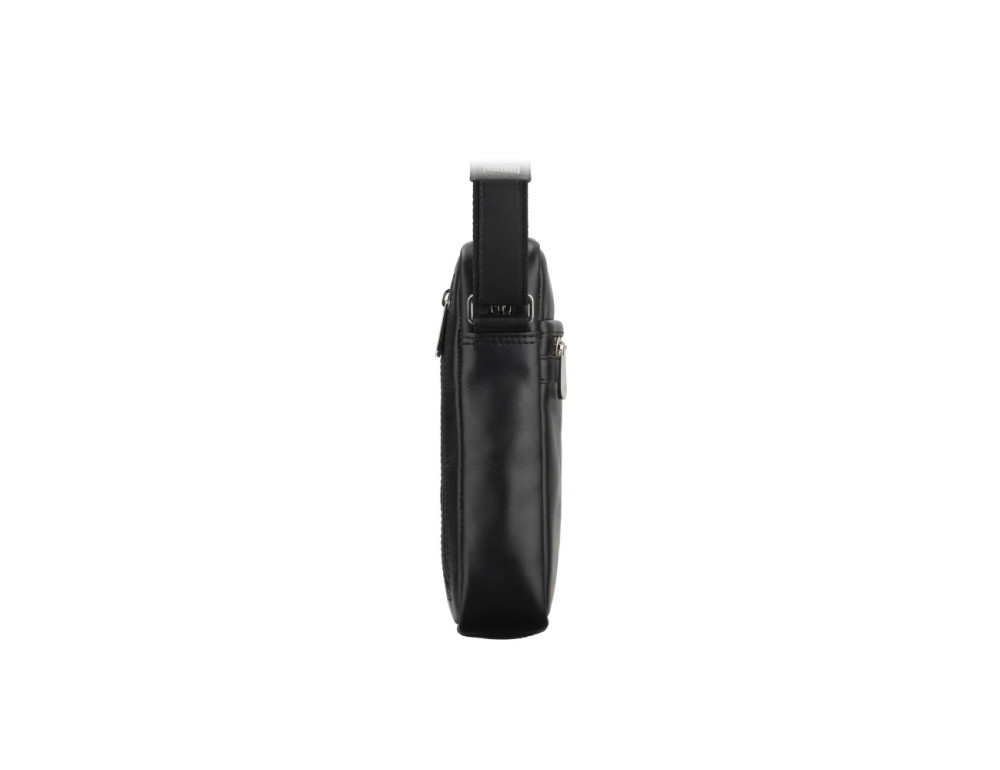 Чорна шкіряна сумка через плече Visconti TC66 BLK Colt Black - Фотографія № 5
