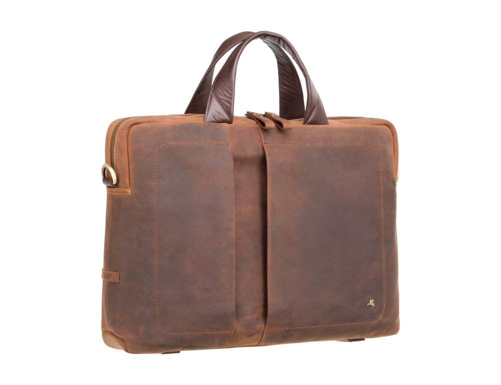Коричнева вінтажна сумка під MacBook Visconti TC76 TAN Octo 13 - Фотографія № 2