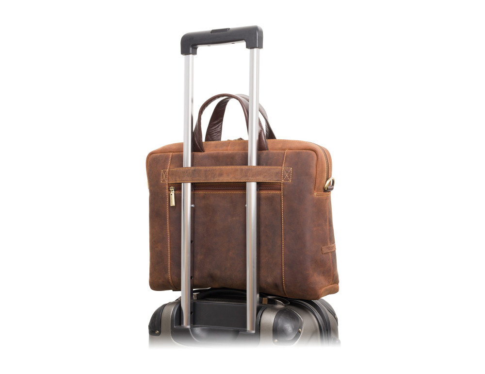 Коричнева вінтажна сумка під MacBook Visconti TC76 TAN Octo 13 - Фотографія № 10