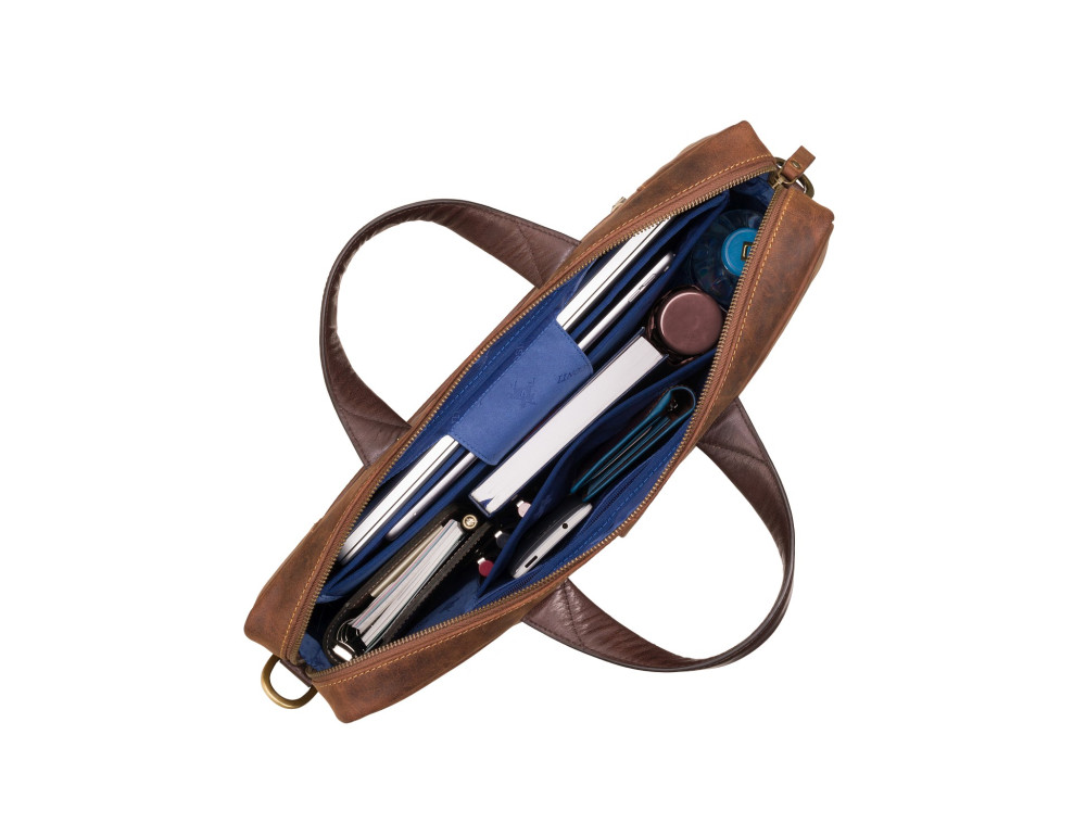 Коричнева шкіряна сумка Visconti TC78 TAN Octo 15 (Havana Tan) - Фотографія № 5