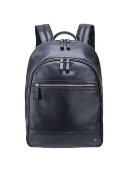 Чёрный кожаный рюкзак мужской Visconti TC80 BLK