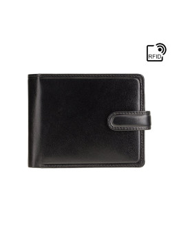 Кошелек мужской черный с синим Visconti TR35 BLK/BLUE Atlantis c RFID (Black Blue)
