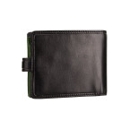 Кошелек мужской чёрный с зелёным Visconti TR35 BLK/GRN Atlantis c RFID (Black Green) - Фото № 102