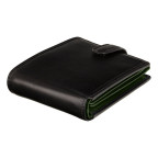 Кошелек мужской чёрный с зелёным Visconti TR35 BLK/GRN Atlantis c RFID (Black Green) - Фото № 103
