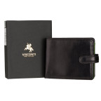 Кошелек мужской чёрный с зелёным Visconti TR35 BLK/GRN Atlantis c RFID (Black Green) - Фото № 105