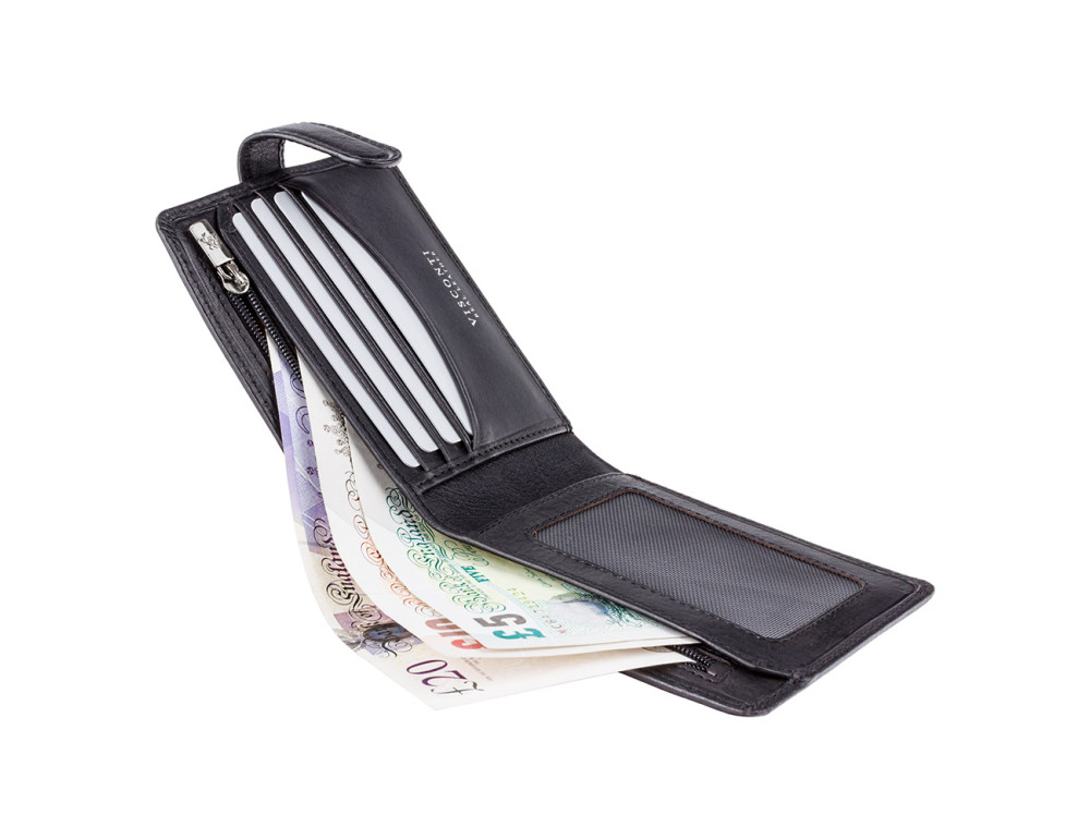Чёрный мужской кошелек Visconti TSC41 BLK Massa c RFID - Фото № 4