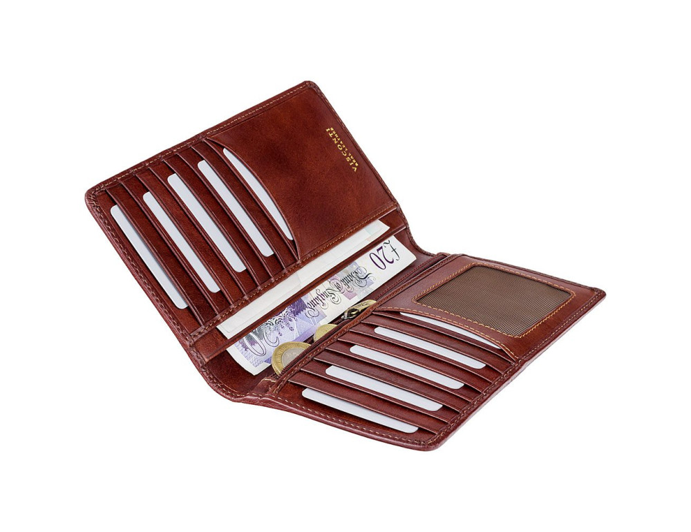 Коричневий чоловічий гаманець Visconti TSC45 Carrara c RFID (Tan) - Фотографія № 4