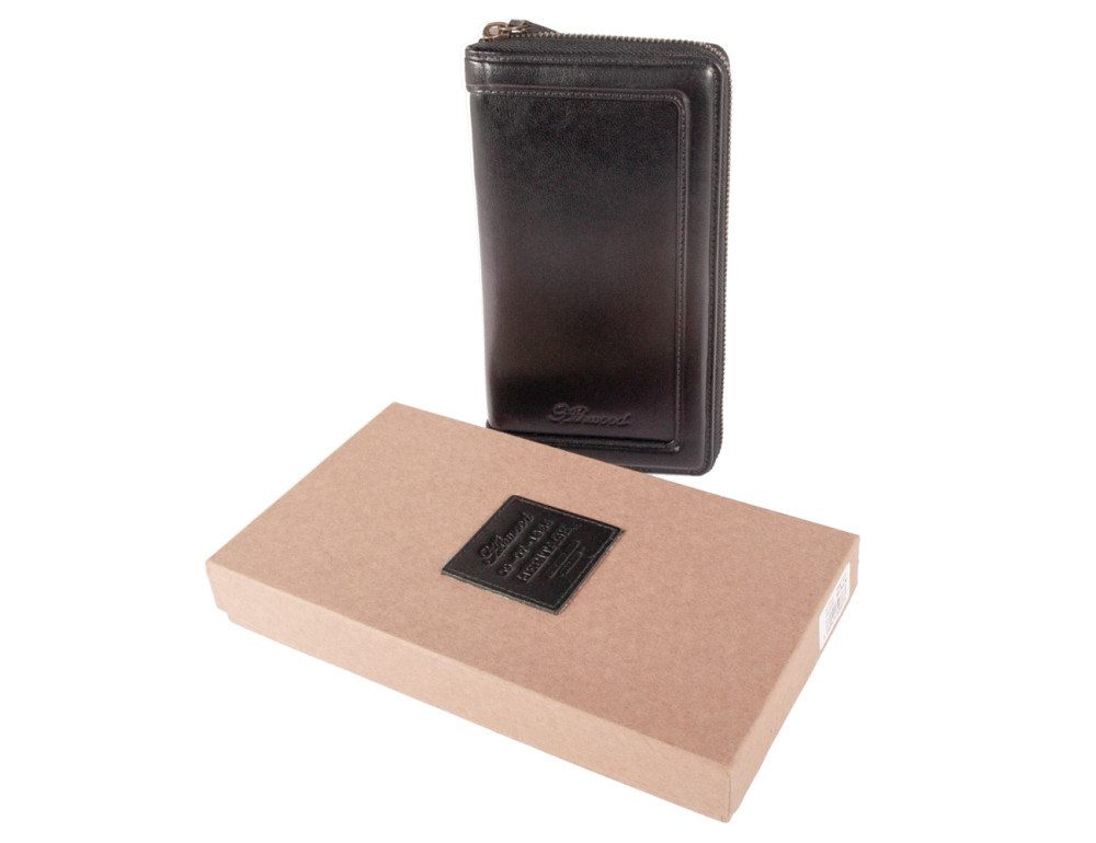 Шкіряний клатч Ashwood TW01 Black - Фотографія № 13