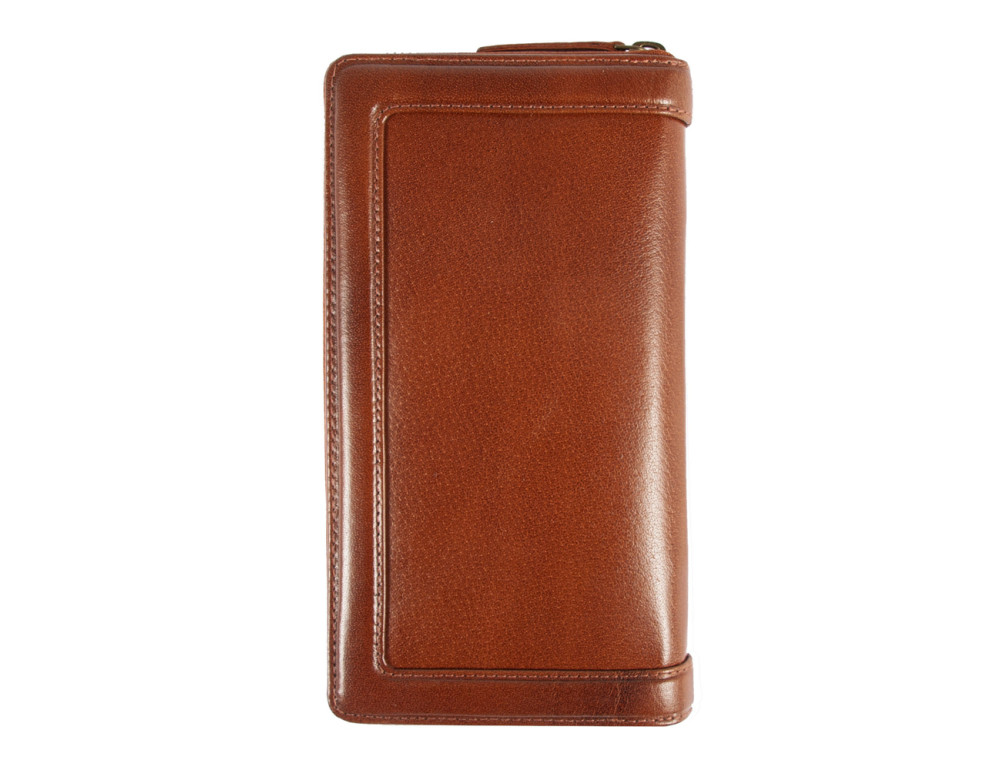 Світло-коричневий шкіряний клатч Ashwood TW01 Chestnut - Фотографія № 2