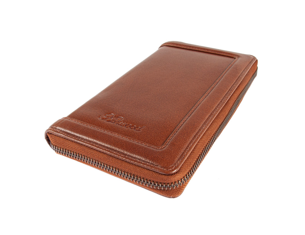 Світло-коричневий шкіряний клатч Ashwood TW01 Chestnut - Фотографія № 12