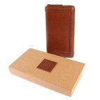 Світло-коричневий шкіряний клатч Ashwood TW01 Chestnut - Фотографія № 112
