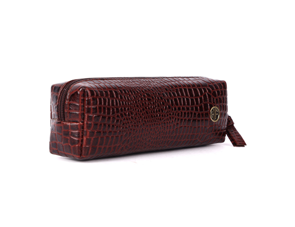 Косметичка чехол кожаная Hammonds Flycatcher UC501 Croco Brown (Коричневый) - Фото № 4