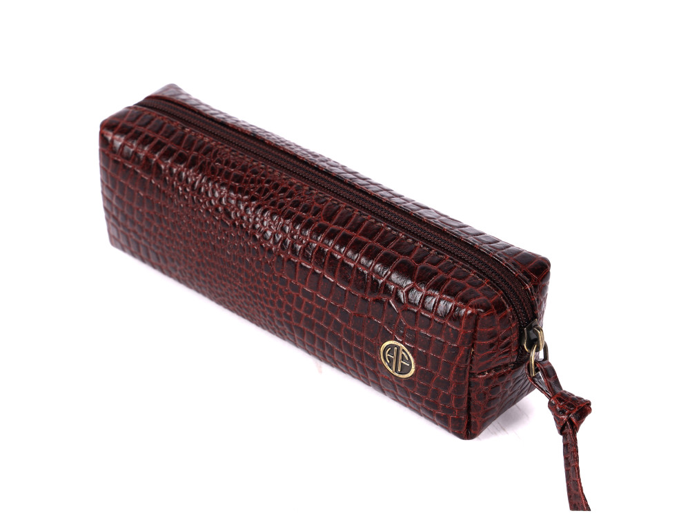 Косметичка чехол кожаная Hammonds Flycatcher UC501 Croco Brown (Коричневый) - Фото № 5