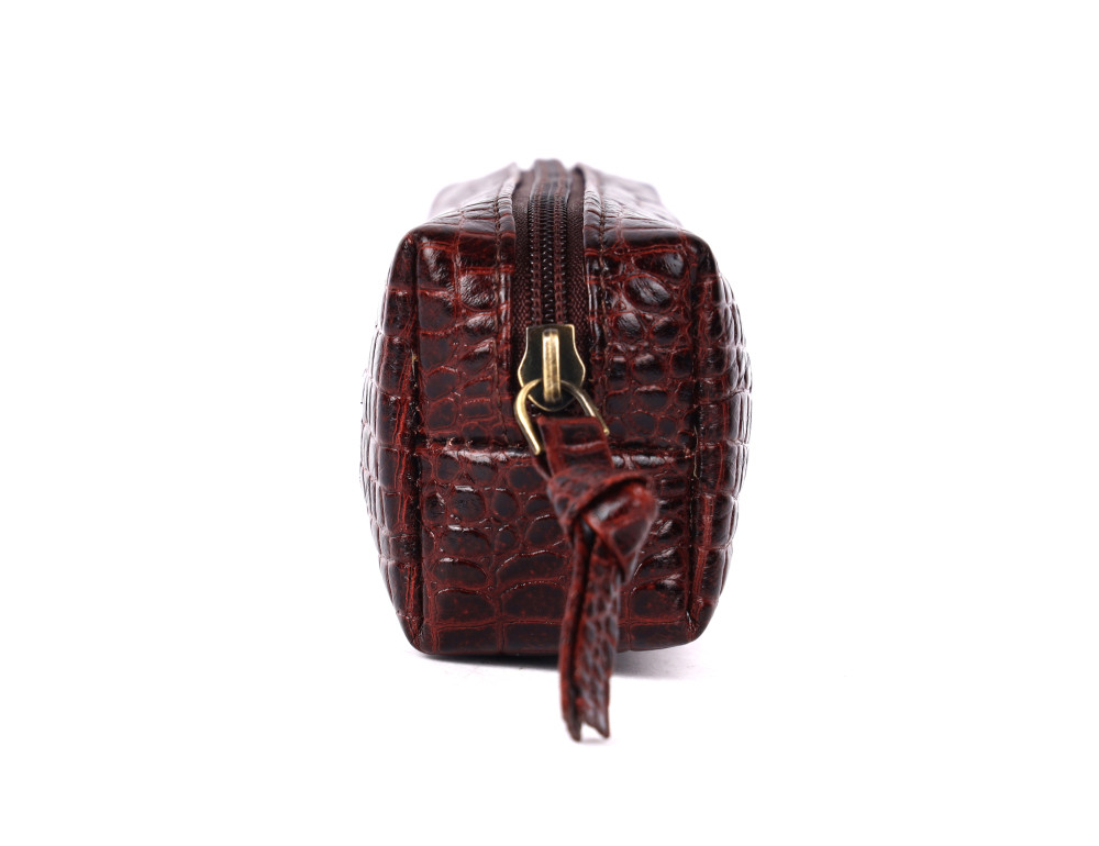 Косметичка чехол кожаная Hammonds Flycatcher UC501 Croco Brown (Коричневый) - Фото № 6