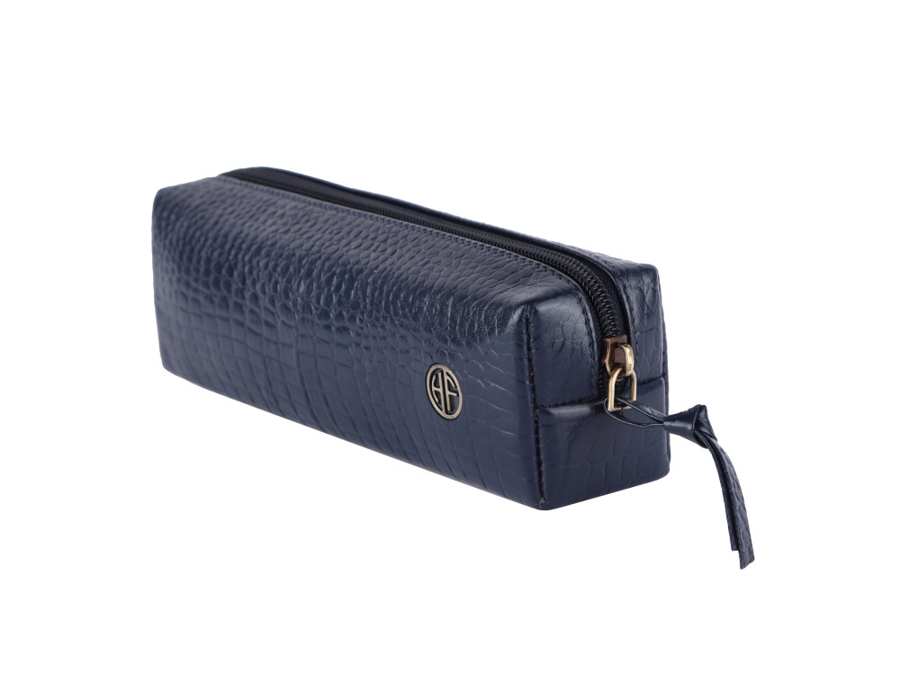 Шкіряна косметичка Hammonds Flycatcher UC501 Croc Blue (Синя, під крокодила) - Фотографія № 4