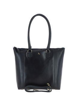 Тёмно-синяя кожаная сумка-шоппер Ashwood V29 NAVY