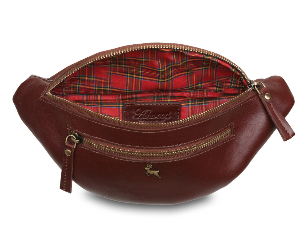 Коричнева шкіряна сумка на пояс Ashwood V32 Chestnut - Фотографія № 4