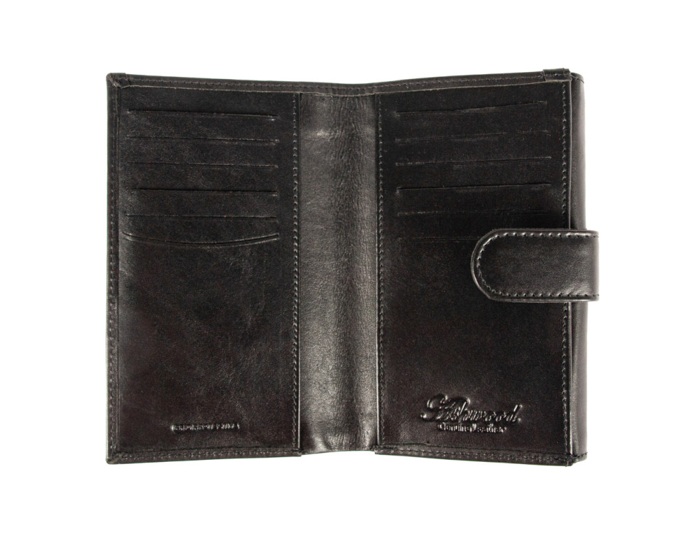 Гаманець жіночий з натуральної шкіри Ashwood V62 Black - Фотографія № 3