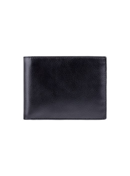 Мужской кожаный кошелек Visconti VSL20 BK/CB с RFID чёрный с синим