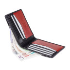 Чоловічий шкіряний гаманець Visconti VSL20 BLK/RED з RFID чорний з червоним - Фотографія № 103