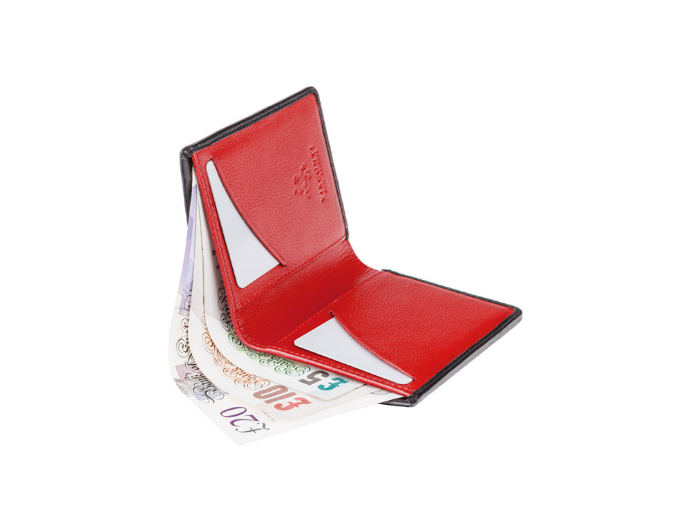 Гаманець чоловічий шкіряний Visconti VSL21 Saber c RFID (Black Red) - Фотографія № 4
