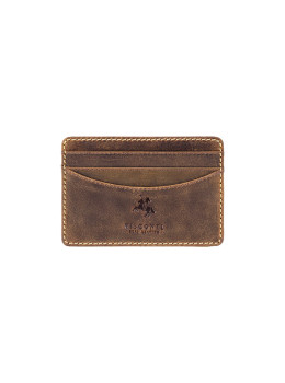 Кожаный кошелек-картхолдер VSL25 OIL TAN коричневый