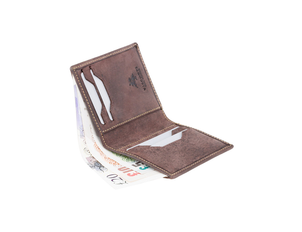 Маленький чоловічий гаманець Visconti VSL26 OIL BRN із захистом RFID (oil-brown) - Фотографія № 4