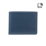 Синій чоловічий шкіряний гаманець Visconti VSL33 BL/BLK c RFID