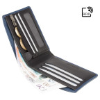 Синій чоловічий шкіряний гаманець Visconti VSL33 BL/BLK c RFID - Фотографія № 103