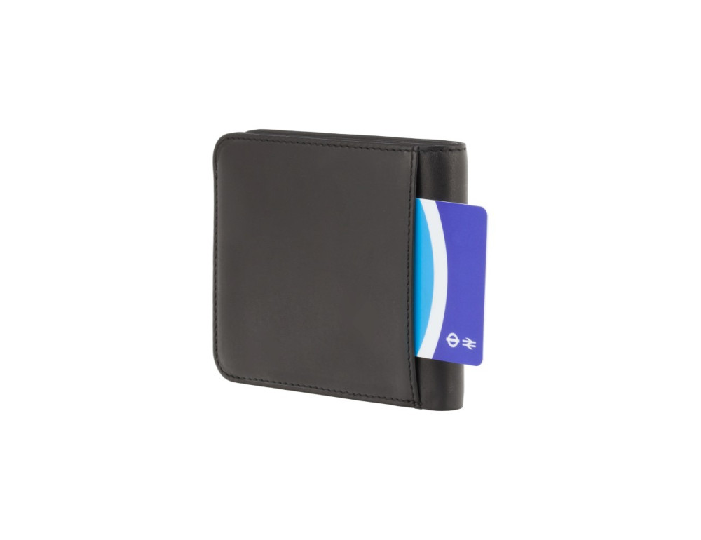 Стильний чоловічий шкіряний портмоне Visconti VSL35 BK/CB Trim c RFID (Black-Cobalt) - Фотографія № 3