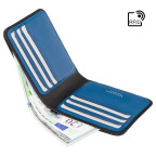 Стильний чоловічий шкіряний портмоне Visconti VSL35 BK/CB Trim c RFID (Black-Cobalt) - Фотографія № 104