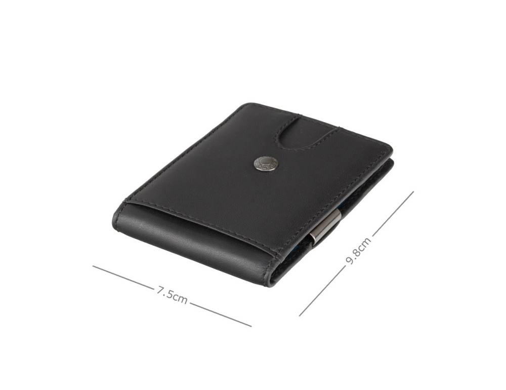 Чорний шкіряний затиск для грошей Viscont VSL57 BLK/COB - Фотографія № 4