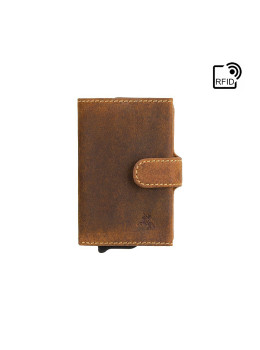 Коричневый кошелёк картхолдер Visconti VSL59 OIL TAN Fireblade (Oil Tan)