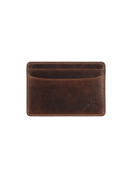 Шкіряний картхолдер Visconti VT90 Carlo Chestnut Brown з RFID-захистом