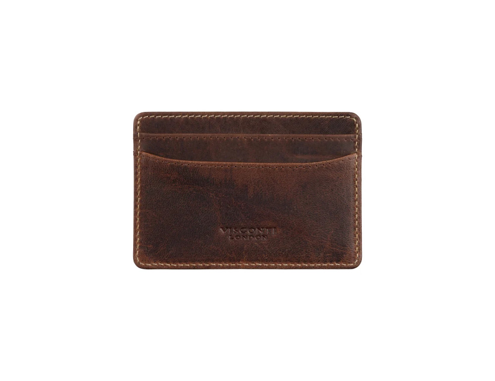 Шкіряний картхолдер Visconti VT90 Carlo Chestnut Brown з RFID-захистом - Фотографія № 2