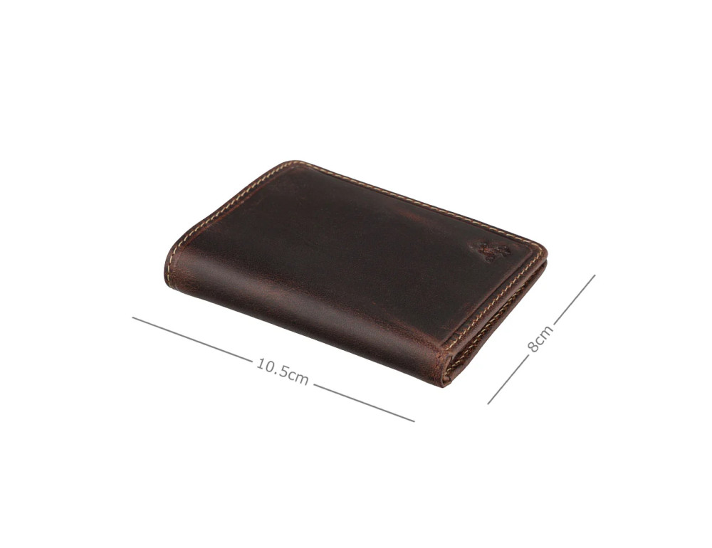Невеликий шкіряний гаманець Visconti VT94 Fabio Chestnut Brown з RFID-захистом - Фотографія № 4