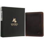 Невеликий шкіряний гаманець Visconti VT94 Fabio Chestnut Brown з RFID-захистом - Фотографія № 105
