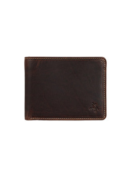 Чоловічий шкіряний гаманець Visconti VT96 CHT/BRN Rocco Chestnut Brown з RFID-захистом