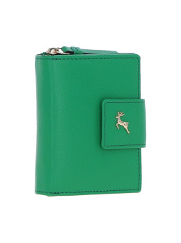 Женский кожаный портмоне зелёного цвета Ashwood X30 (Green)