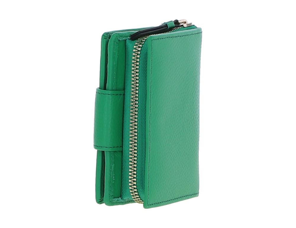 Жіночий шкіряний портмоне зеленого кольору Ashwood X30 (Green) - Фотографія № 4