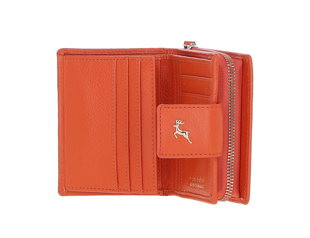 Стильний жіночий гаманець на кнопці Ashwood X30 (Orange) - Фотографія № 2