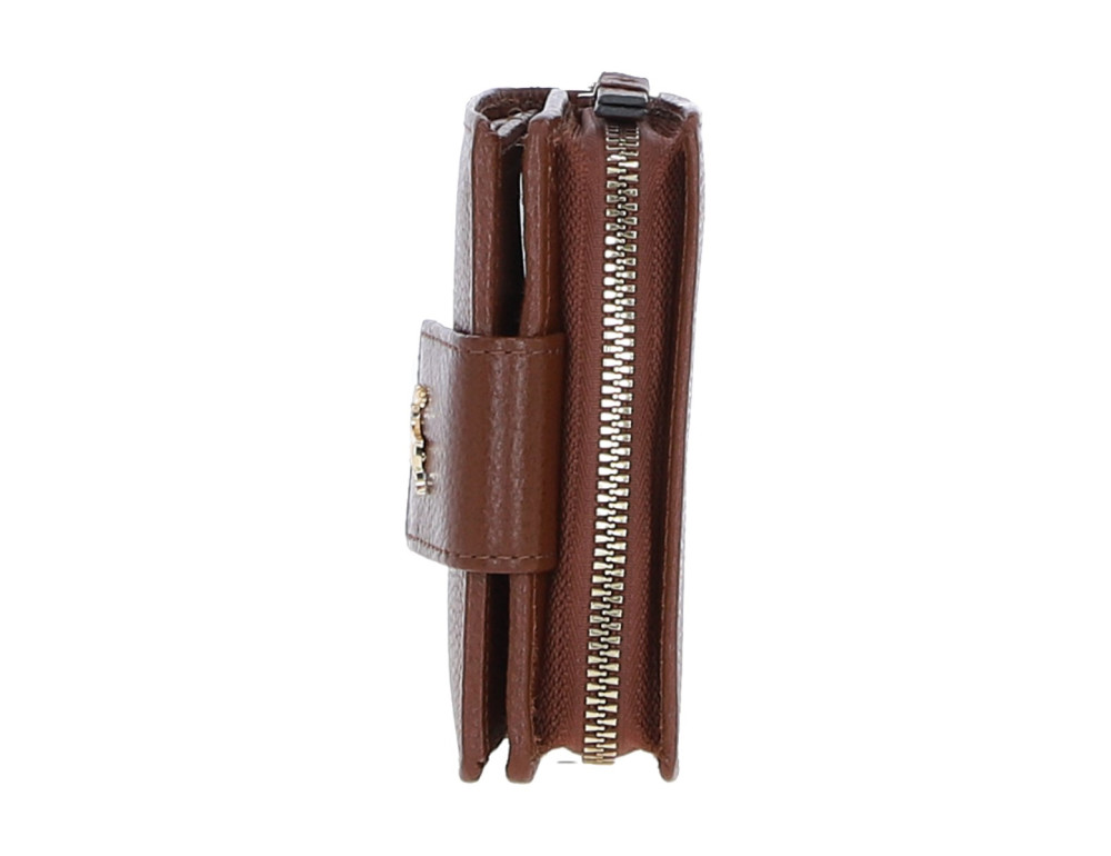 Класичний жіночий гаманець із натуральної фактурної шкіри Ashwood X30 (Tan) - Фотографія № 7