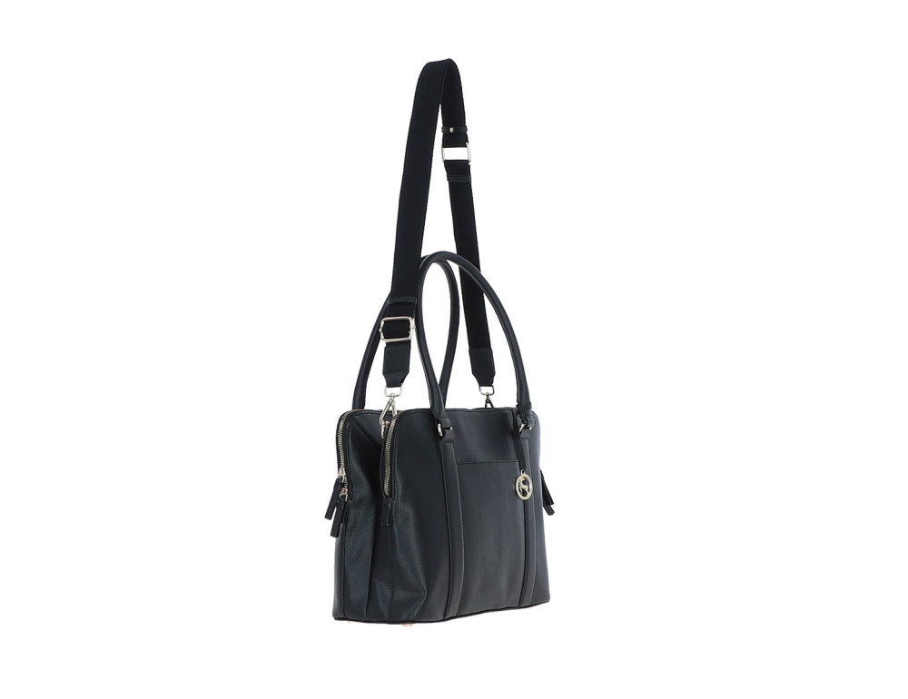 Стильна ділова сумка для ноутбука Ashwood X39 (Black) - Фотографія № 3