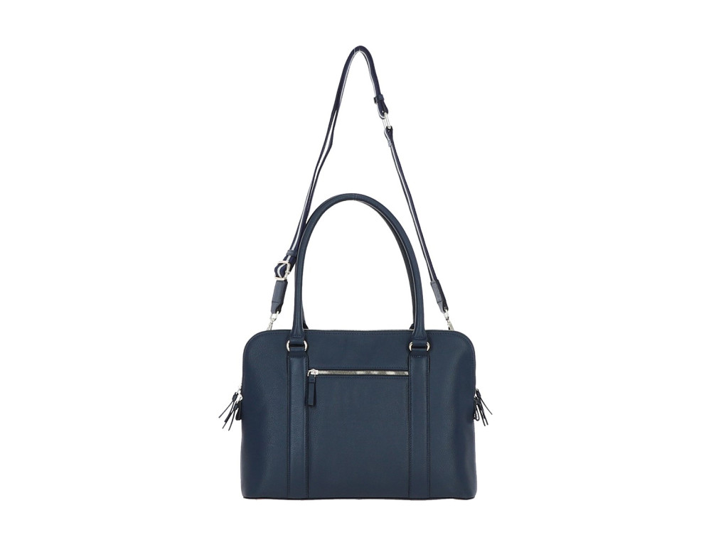 Жіноча шкіряна сумка для ноутбука до 15,3 дюймів Ashwood X39 (Navy) - Фотографія № 4