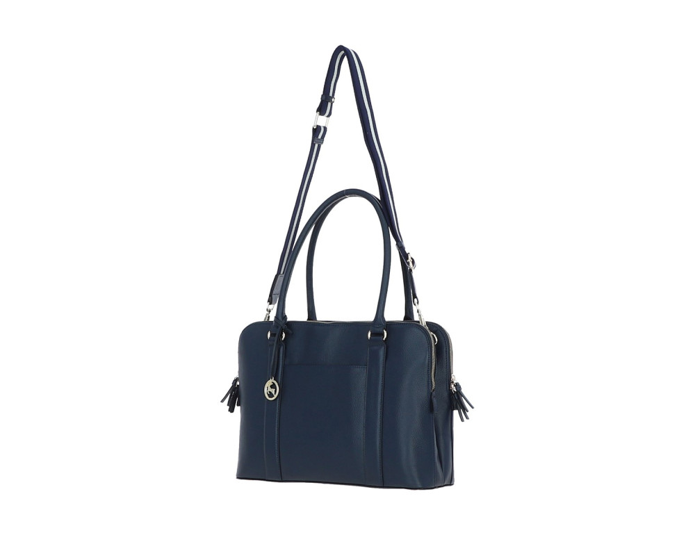 Жіноча шкіряна сумка для ноутбука до 15,3 дюймів Ashwood X39 (Navy) - Фотографія № 6